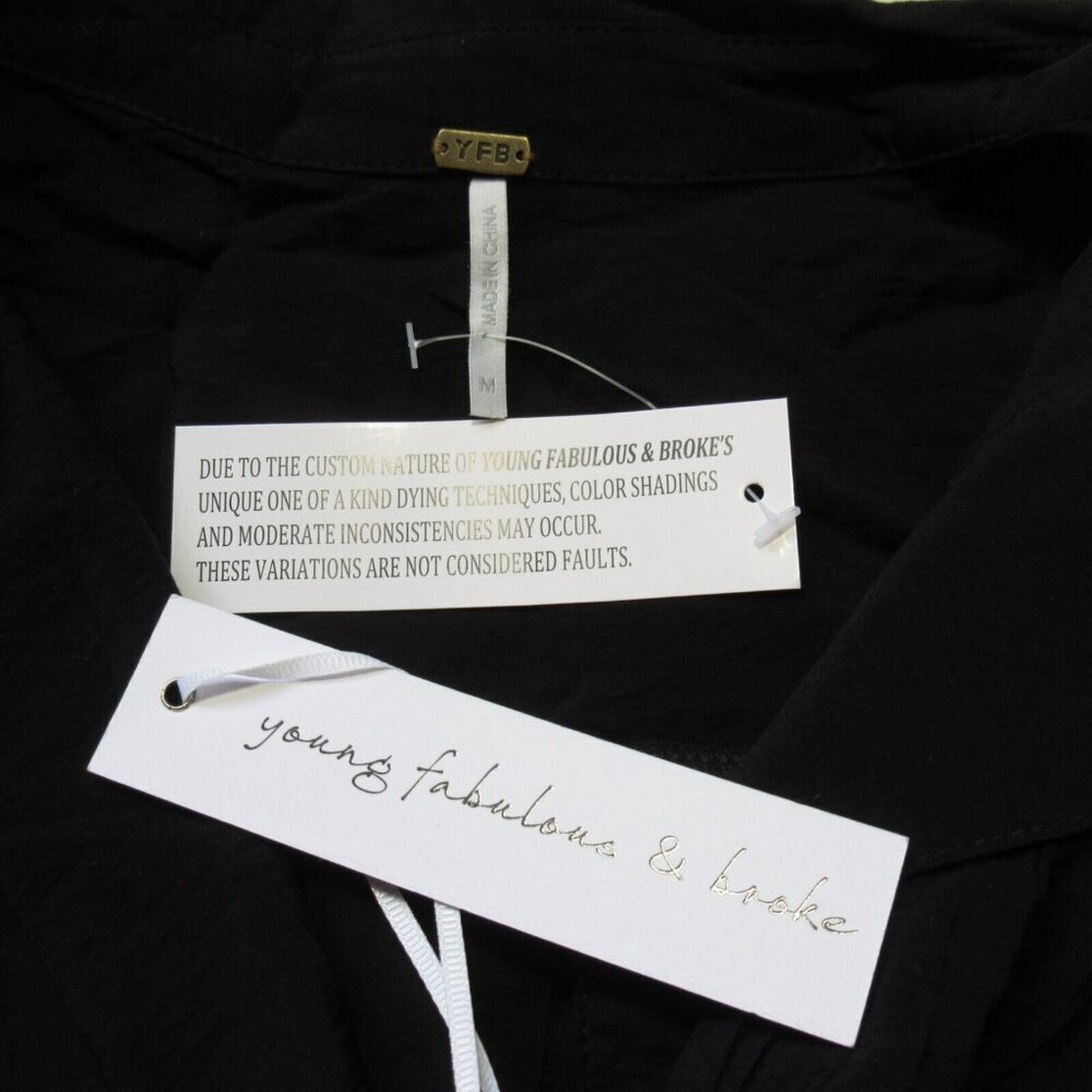 NWT Young Fabulous & Broke YFB Derby in Black V-neck Cutout Maxi Dress M - Picture 6 of 8